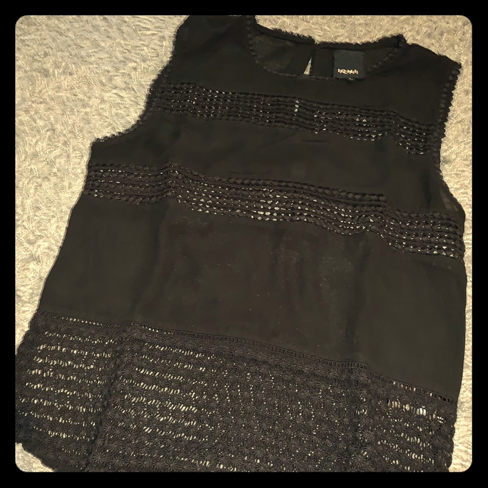 Black summer top from European brand “ICHI”